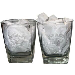 Jack Daniel's Old No. 7 Brand Whiskey Glasses 4"– Set of 2